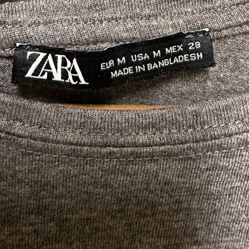 Zara grey basic tshirt top - Picture 4 of 4